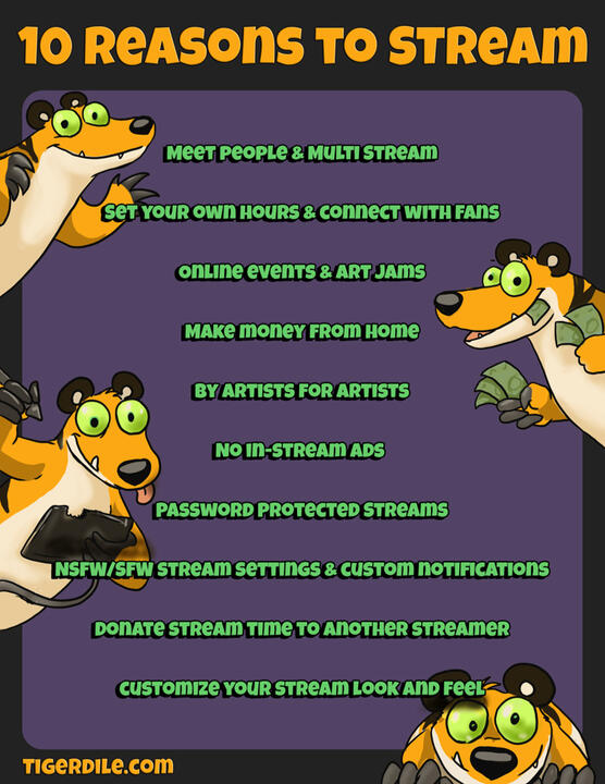 Tigerdile: Service Ad (Character Art by Caribou)