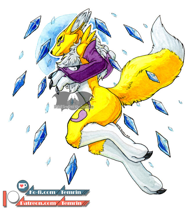 Watercolour: Renamon Watercolour: Renamon