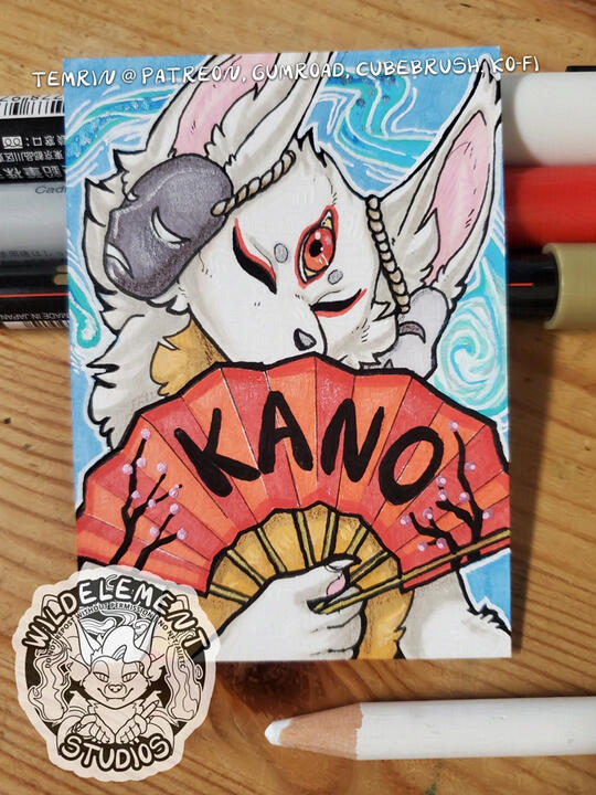 Inks, Copics, Pencil crayons, Posca