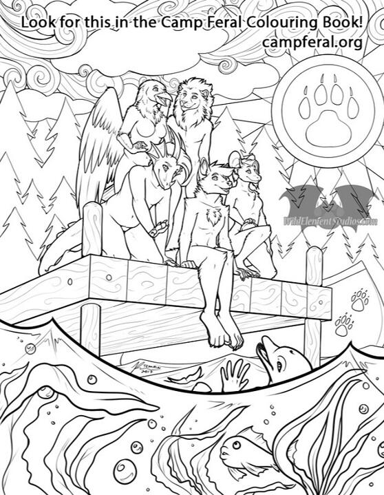 Camp Feral colouring bookp age