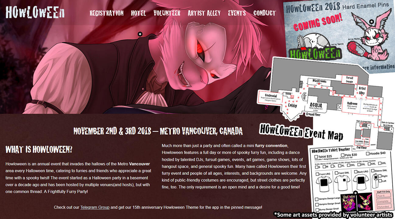 Howloween: 2018 site + Designs