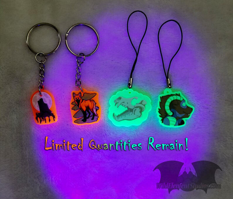 Blacklight Reactive Charms