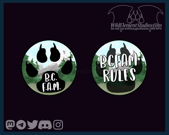 Logo(s): B.C. Furry Art Market - Telegram Channel and Rules Channel. Logo(s): B.C. Furry Art Market - Telegram Channel and Rules Channel.
