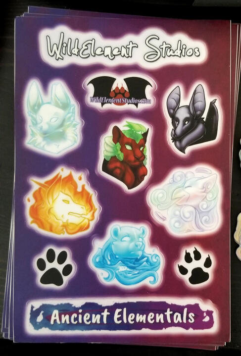 Elemental Animal Sticker Sheet
