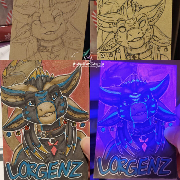 Blacklight Reactive Badge